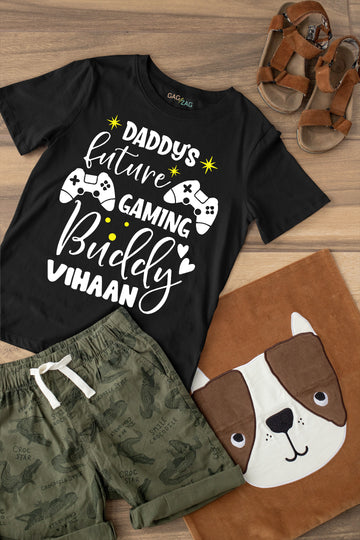 Daddy's Future Gaming Buddy Customized T-shirt