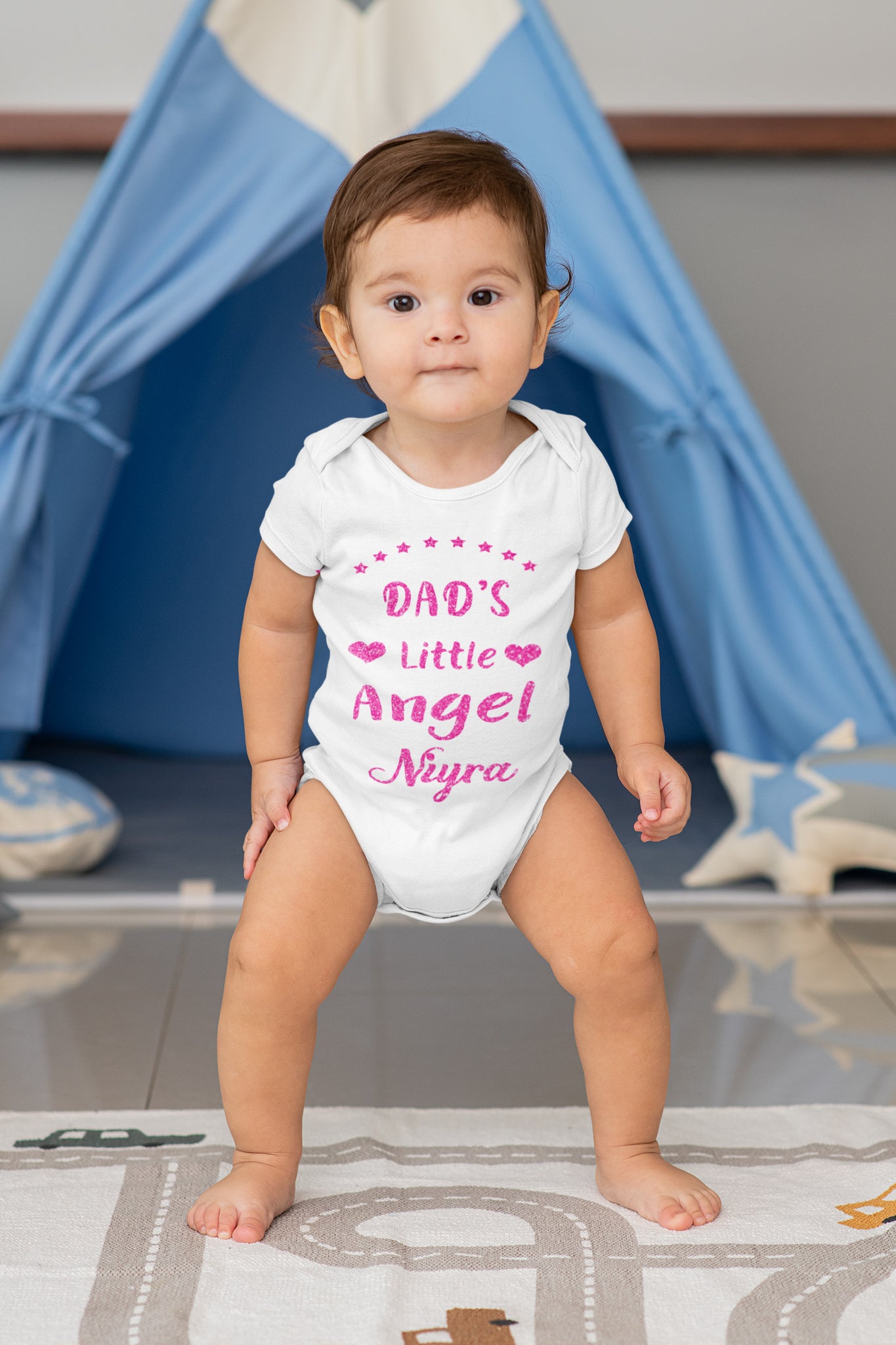 Customized Dad's Little Angel Romper