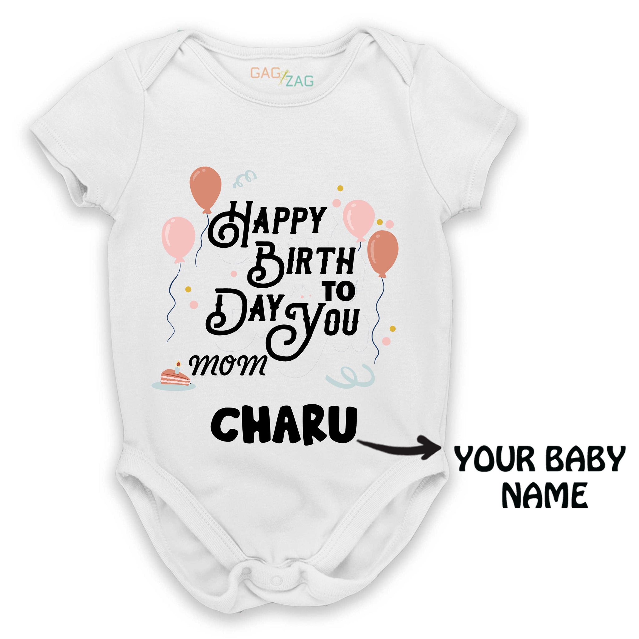 Happy Birthday To You Mom - Customized Baby Romper