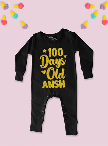 100 Days Old Customised Baby Romper