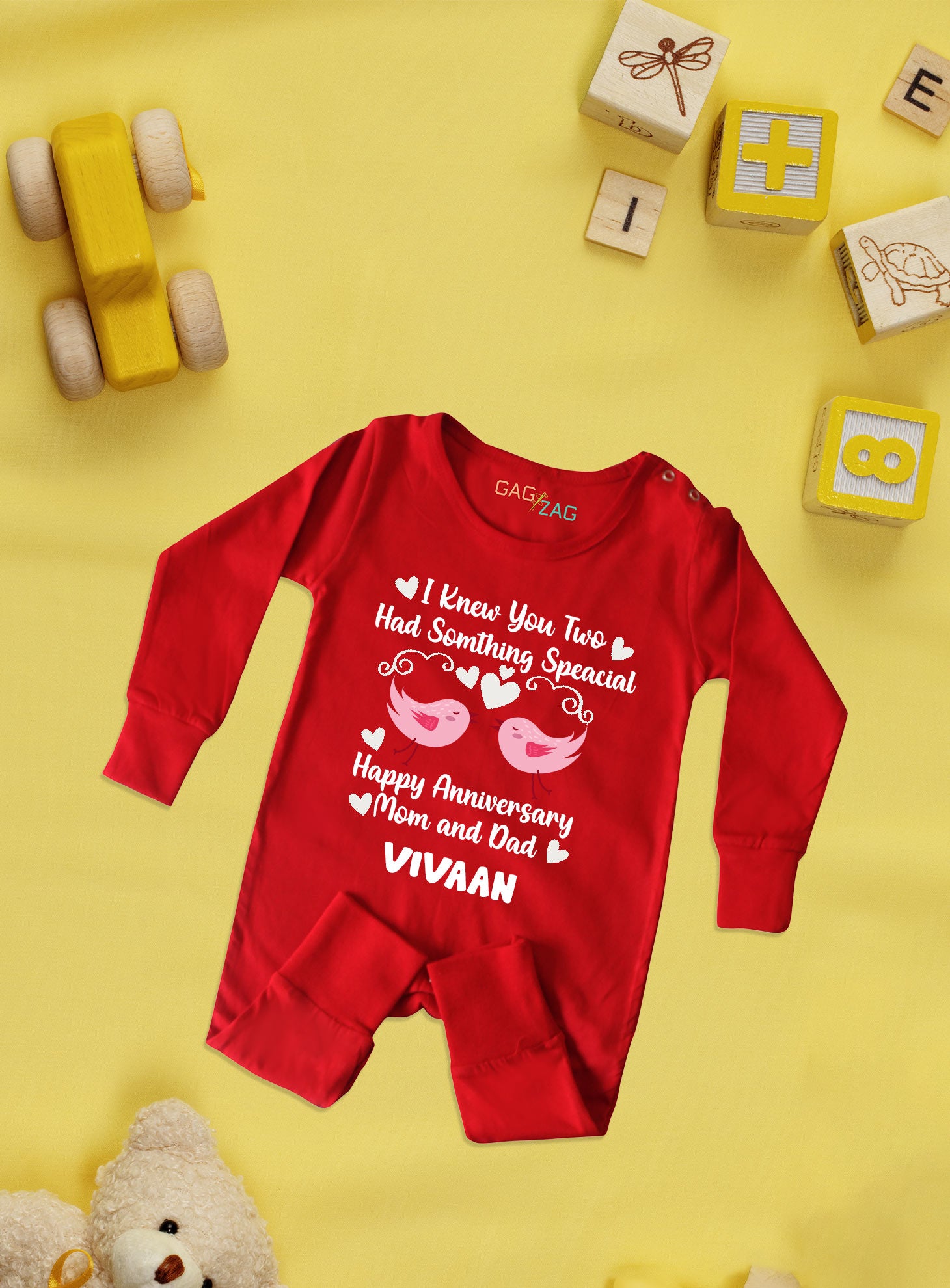 Mom Dad Anniversary Special Baby OneSie