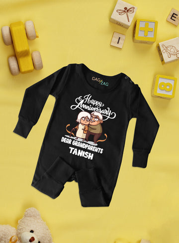 Happy Anniversary Dear Grandparents Customised Baby Romper