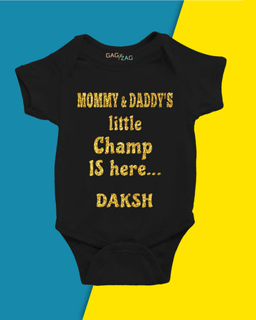 Customized Mommy Daddy's Little Champ Infant Onesie