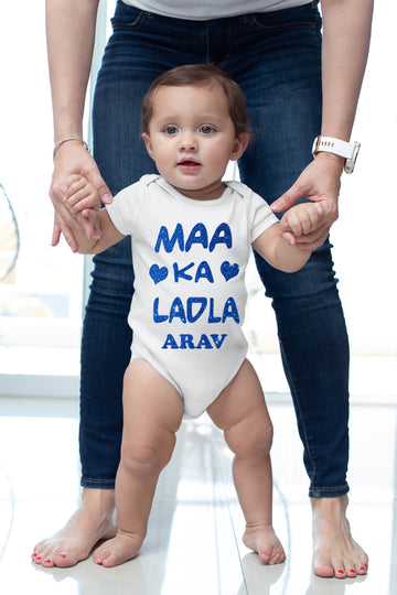 Maa Ka Ladla Customised Cotton Half Sleeves Romper