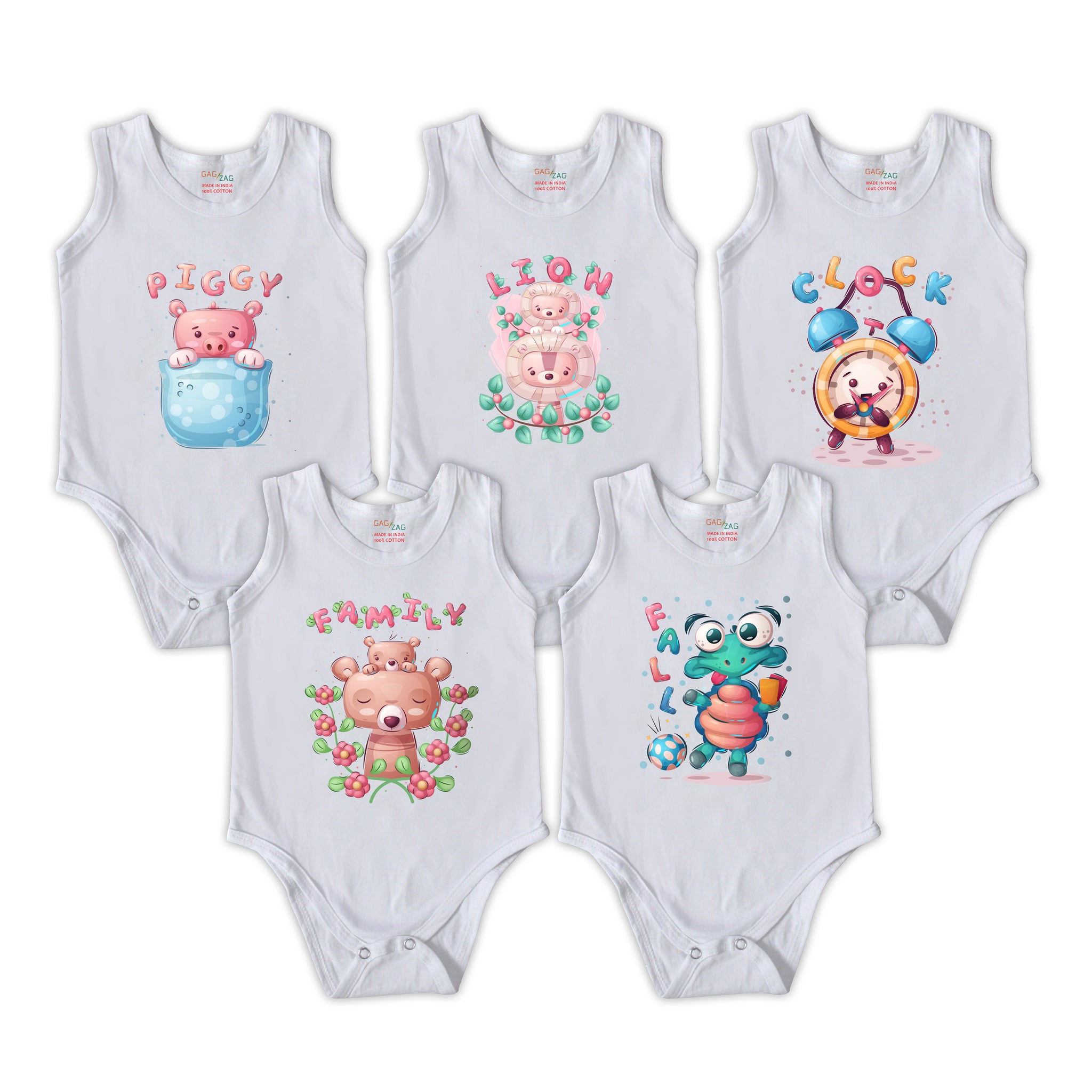 Infant Vest - Pack of 5 (Combo 1)