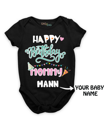 Happy Birthday Mommy - Customised Half Sleeves Romper