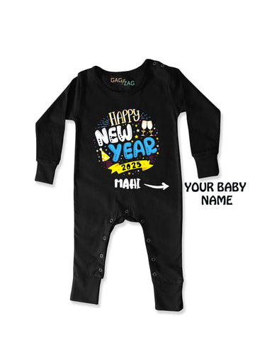 New Year 2025 Customized Full Length Baby Romper