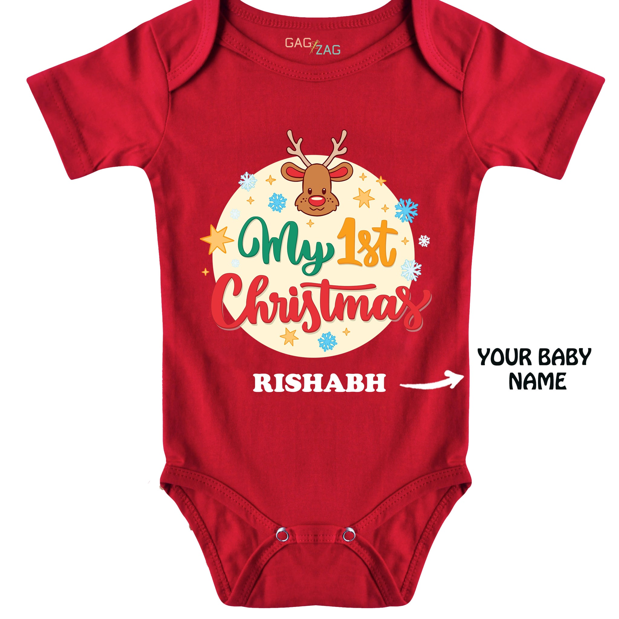 My 1st Christmas Baby Romper