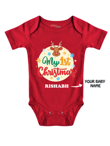 My 1st Christmas Baby Romper