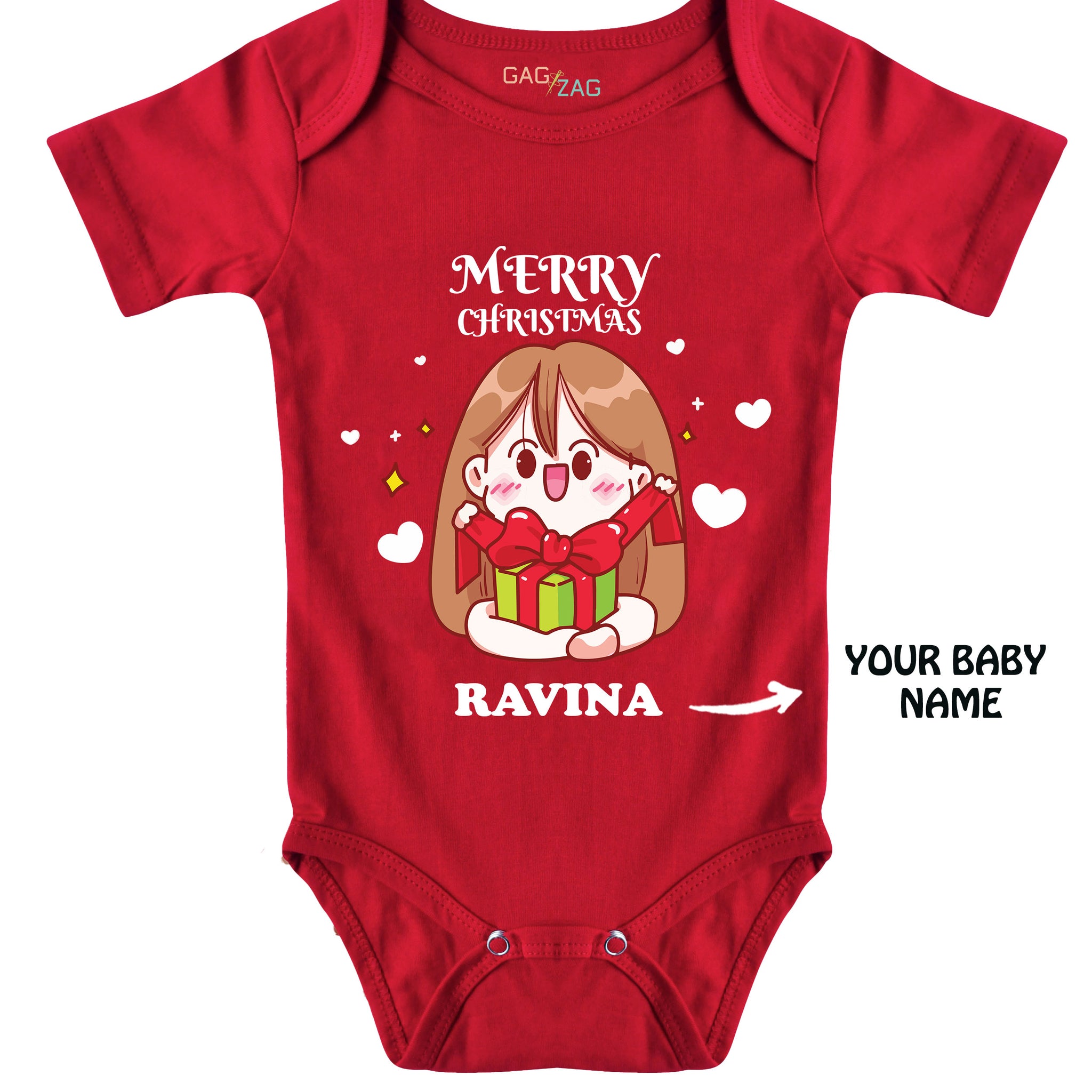 Customised Christmas Baby Romper Or Sweatshirt