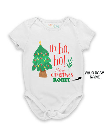 Ho Ho Ho Merry Christmas Customised Baby Romper Or Sweatshirt