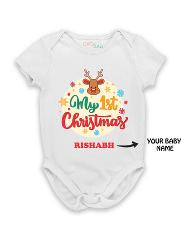 My 1st Christmas Baby Romper