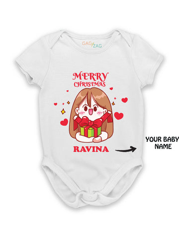 Customised Christmas Baby Romper Or Sweatshirt