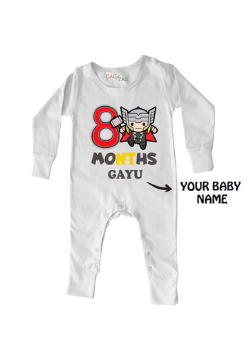 8 Months Old SuperHero Theme Customised Onesie