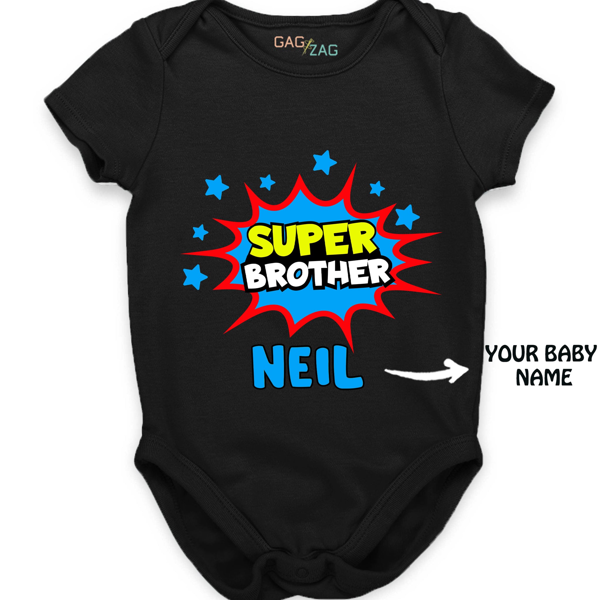 Super Brother Customised Romper Or T-shirt