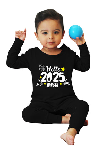 New Year 2025 Special Customised Full Length Baby Romper