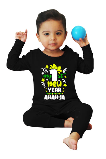 My First New Year - Customised Full Length Baby Romper