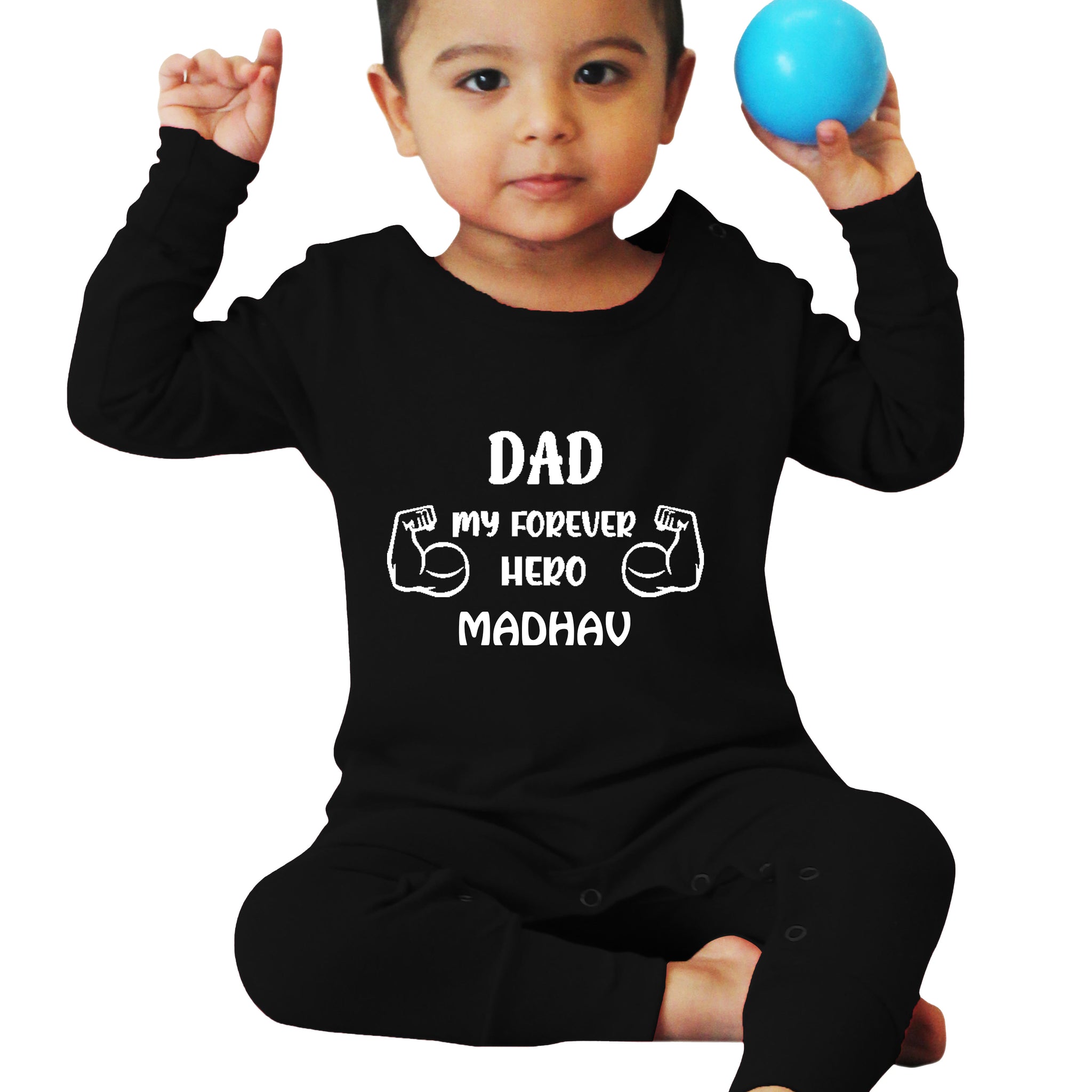 Dad My Forever Hero - Customised Full Length Baby Romper