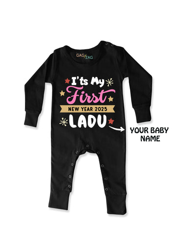 Its My First New Year - Cotton Full Length Baby Romper