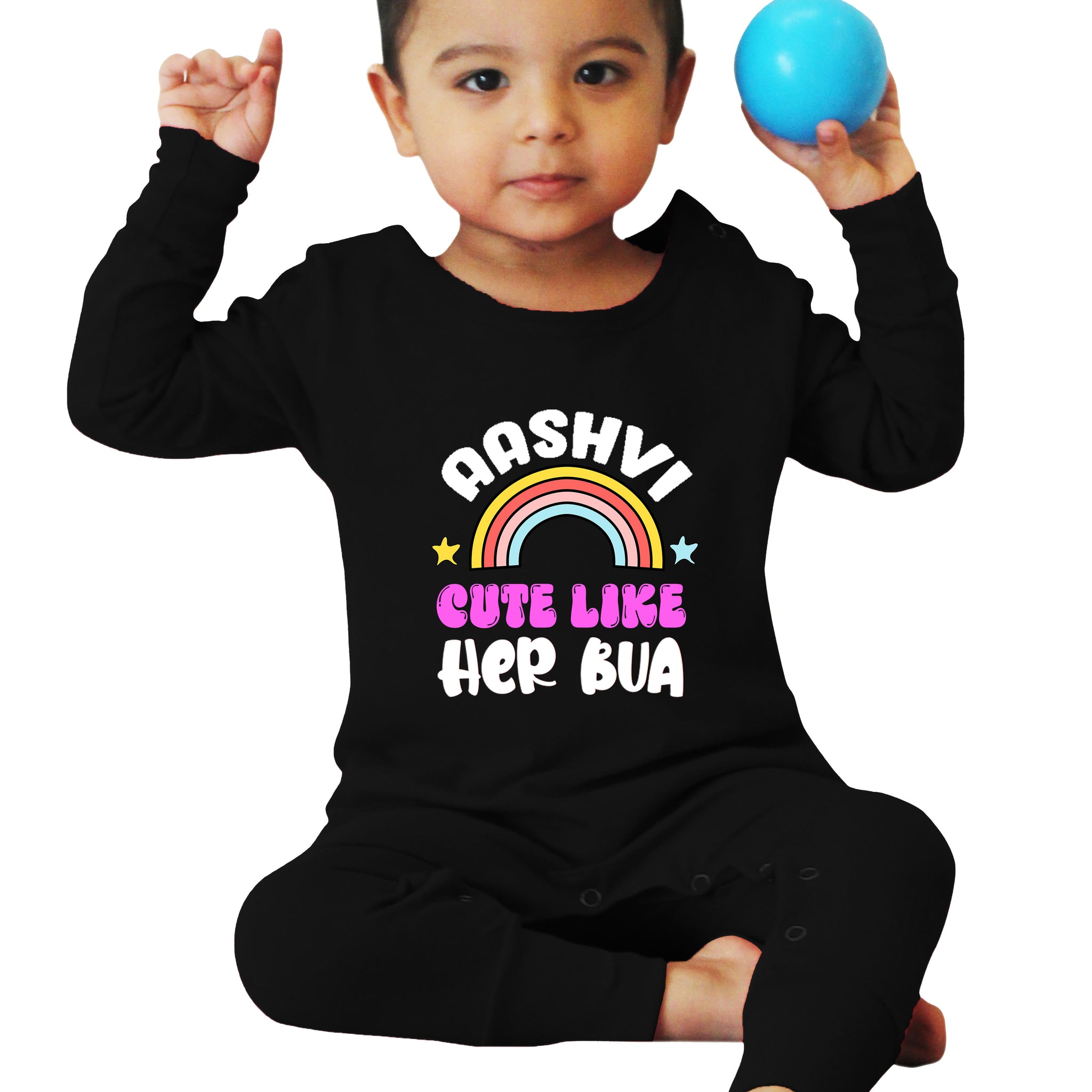 Cute Like Her Bua - Customised Full Length Baby Romper