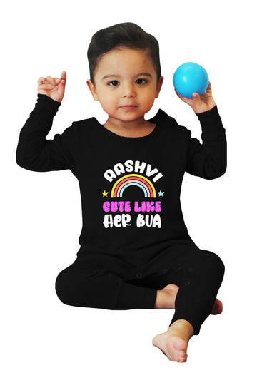 Cute Like Her Bua - Customised Full Length Baby Romper