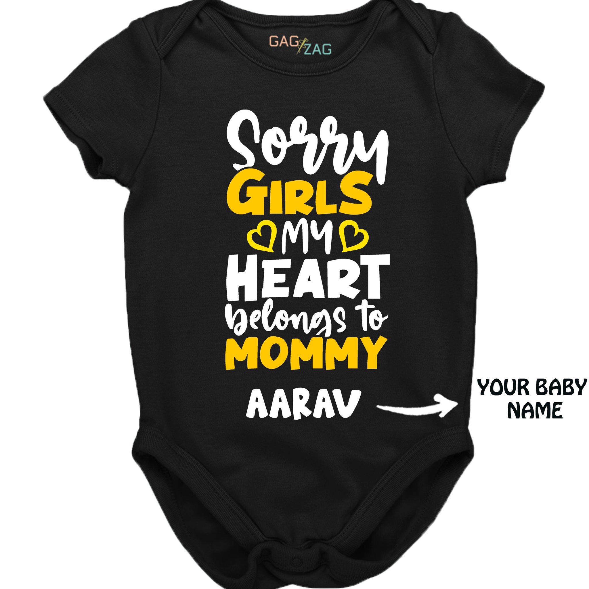 Sorry Girls My Heart Belongs To My Mommy - Valentine Special Baby Romper