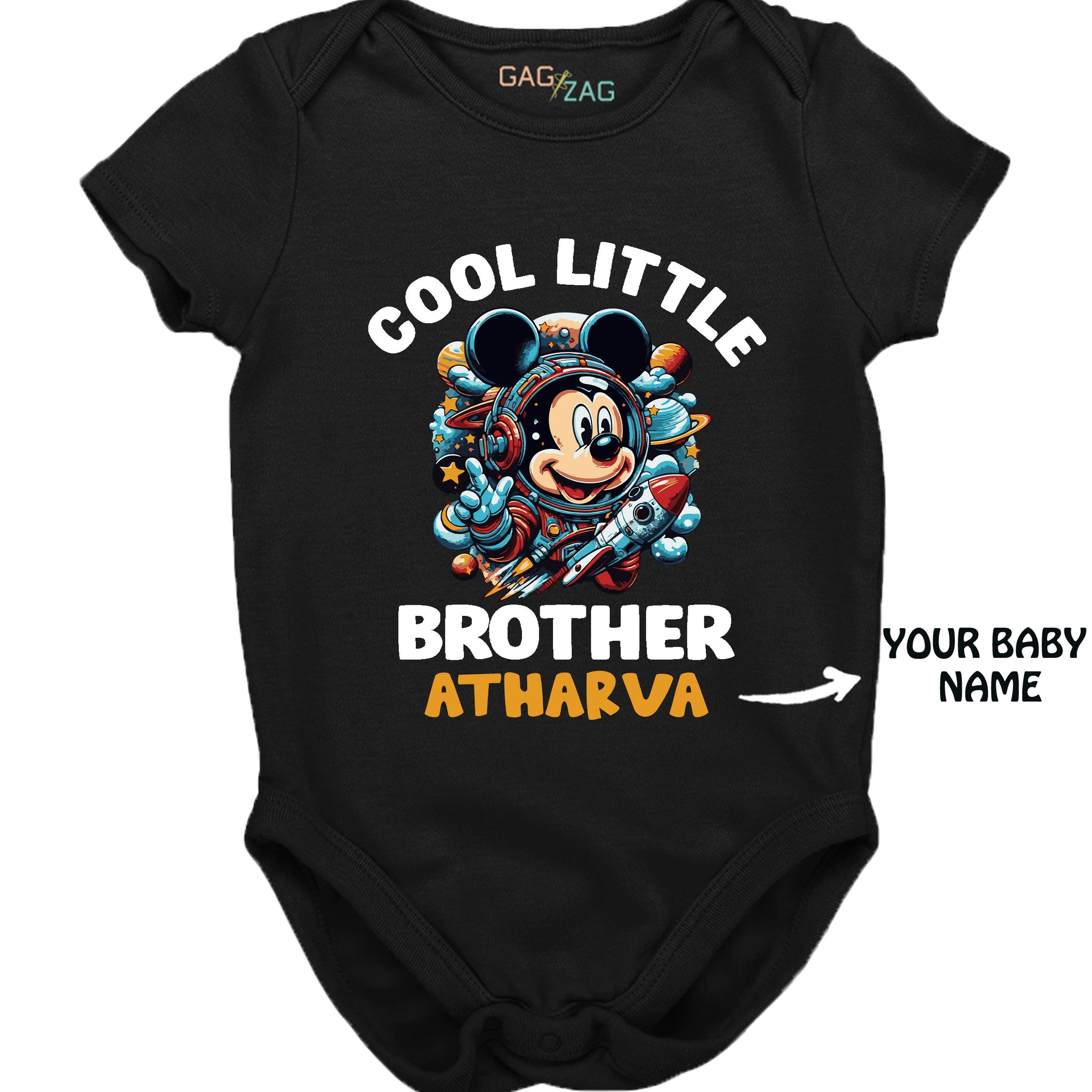 Cool Little Brother Customised Kids T-shirt Or Baby Romper