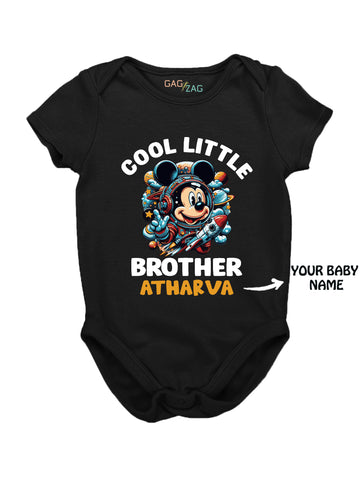 Cool Little Brother Customised Kids T-shirt Or Baby Romper