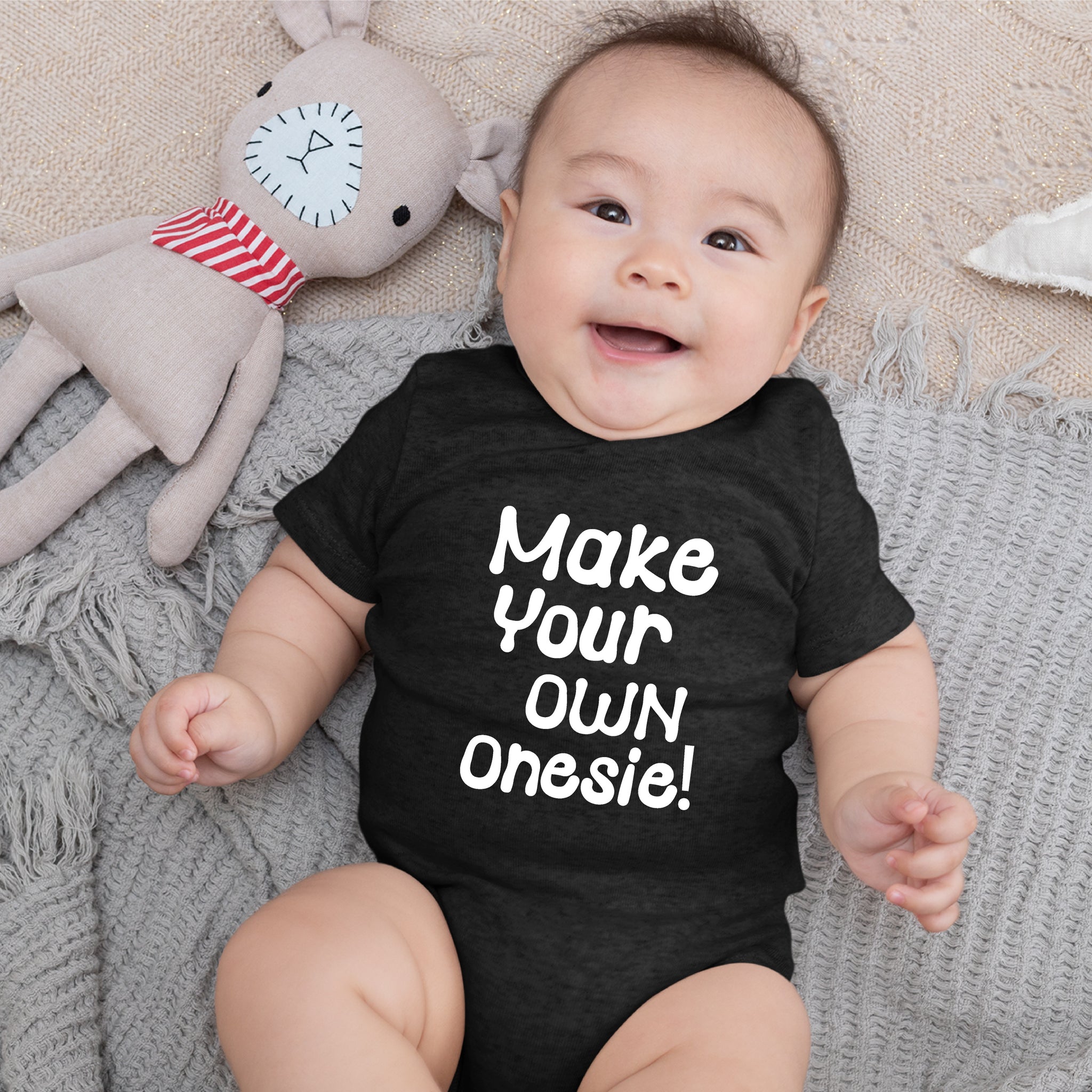 Black Full Customised Baby Romper