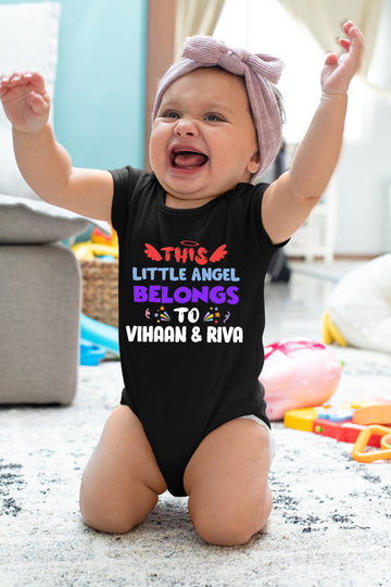 This Little Angel Belongs To Customized Parents Name Baby Clothes