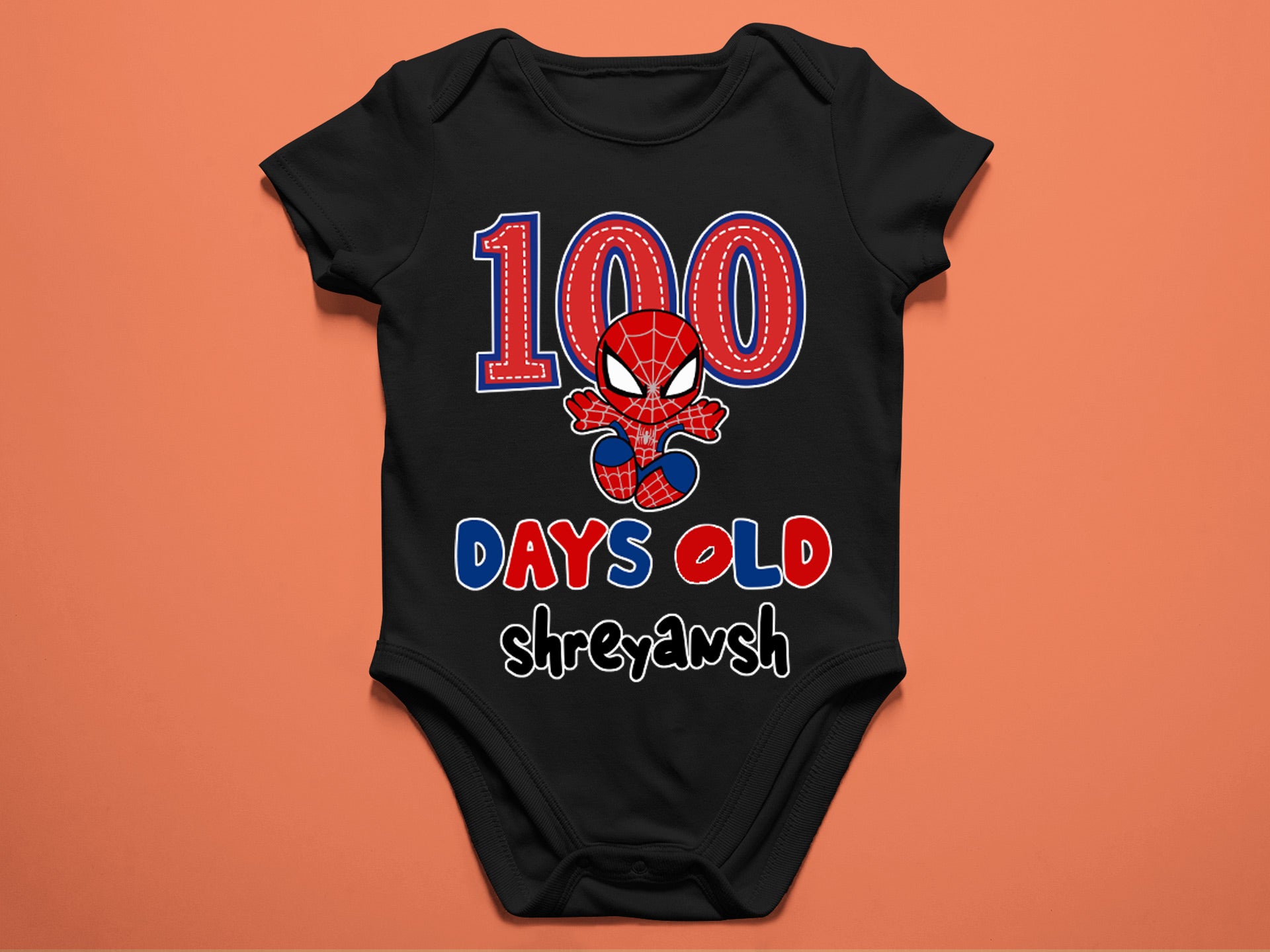 100 Days Old Customised Baby Romper