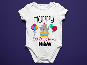 Happy 100 Days To Me Baby Romper