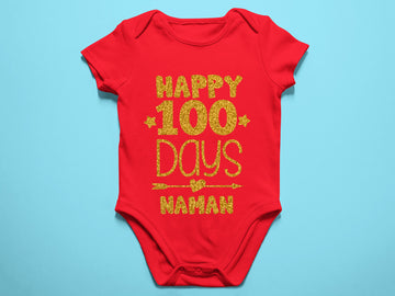 Happy 100 Days Baby Romper