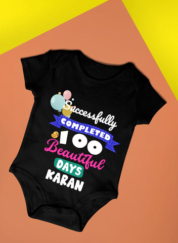 100 Days Milestone Baby Romper