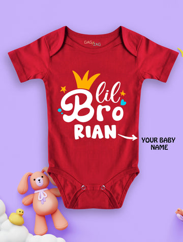 Lil Bro Customised Tshirt Or Baby Romper