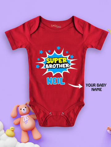 Super Brother Customised Romper Or T-shirt