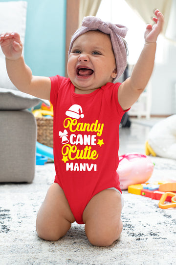 Candy Cane Cutie - Customised Christmas Romper Or Sweatshirt