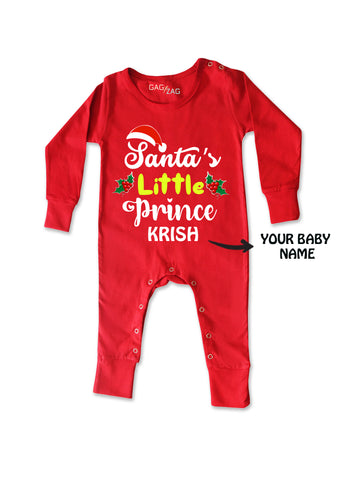 Christmas Baby Romper Or Sweatshirt - Santa's Little Prince