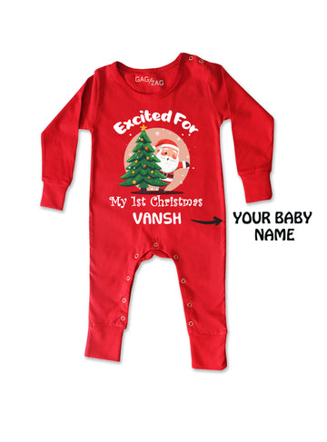 Excited For My First Christmas - Customised Baby Onesie