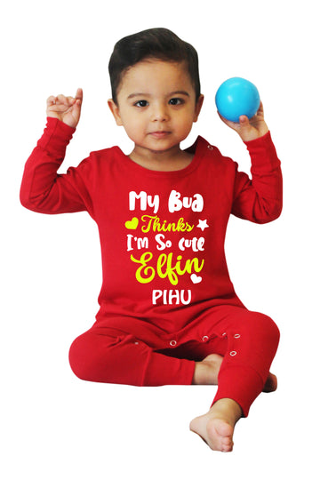 Christmas Baby Romper Or Sweatshirt - My Bua Thinks I'm So Cute Effin