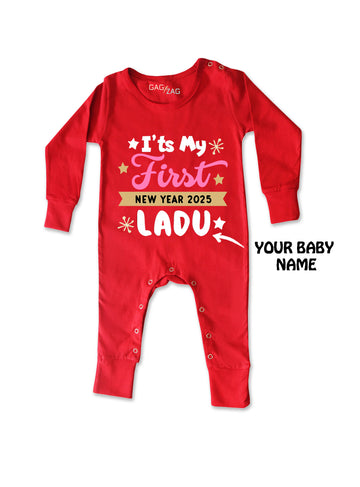 Its My First New Year - Cotton Full Length Baby Romper