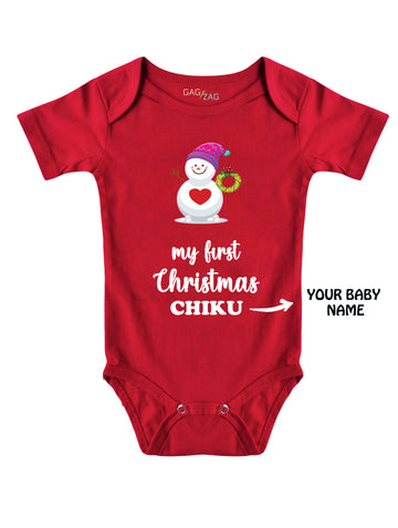 My First Christmas Special Customized Baby Romper