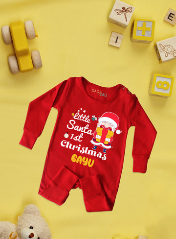 Little Santa First Christmas - Customised Baby Romper