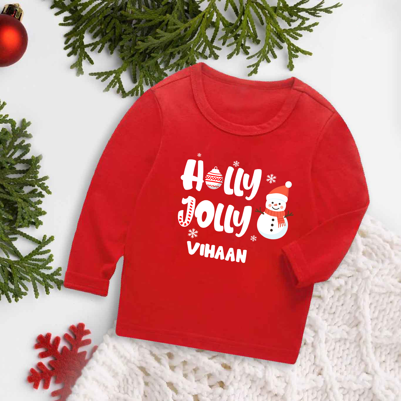 Holly Jolly Christmas Customised Sweatshirt