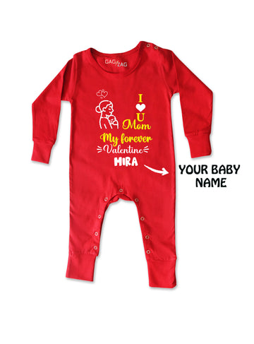 I Love You Mumma My Forever Valentine Customised Baby Romper