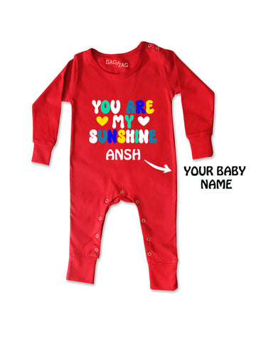 You Are My Sunshine - Customised Full Length Baby Romper