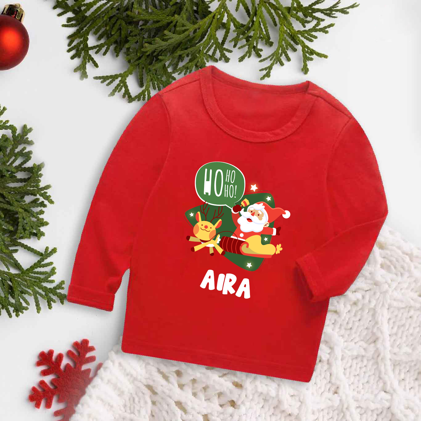 Ho Ho Ho Merry Christmas Customised Sweatshirt