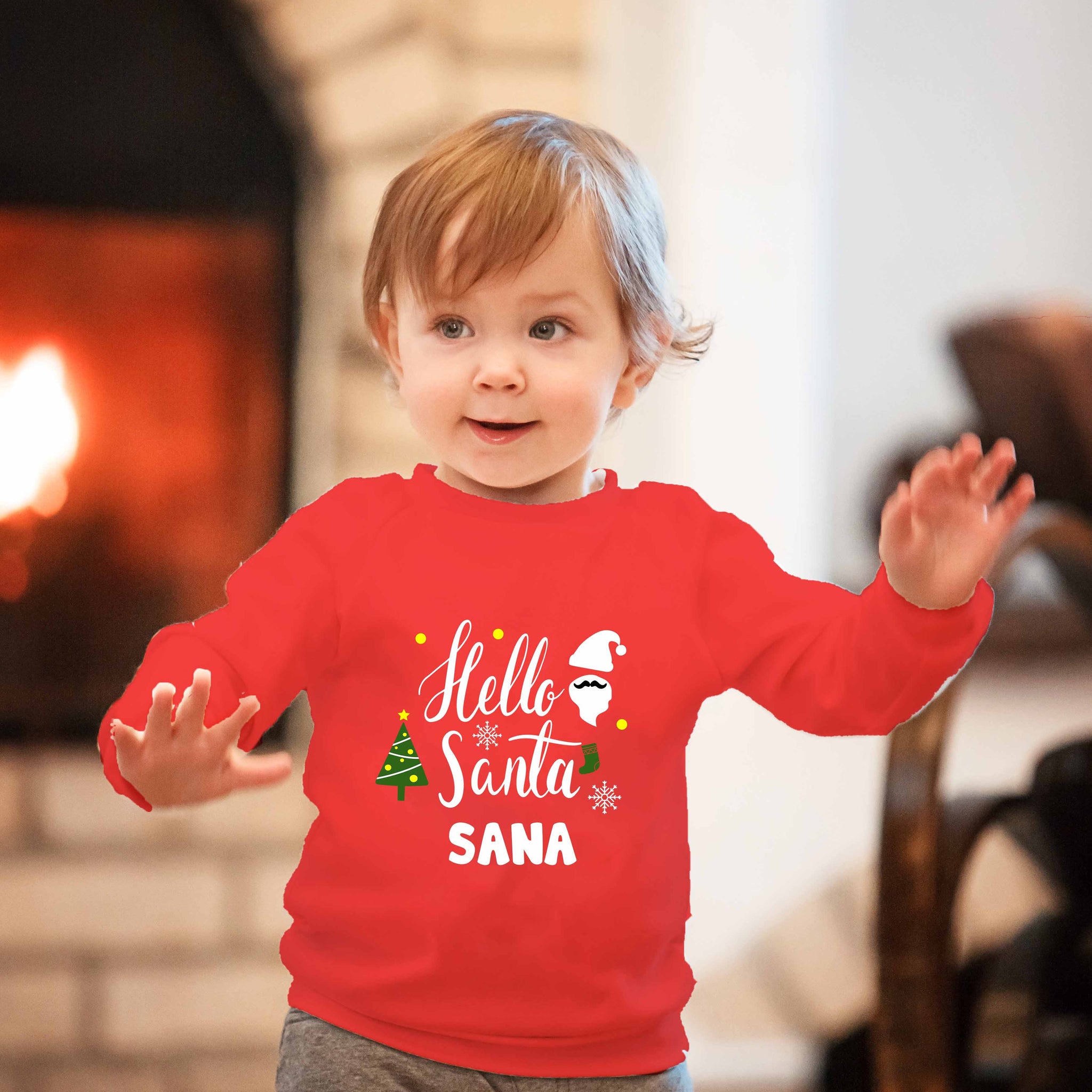 Hello Santa Christmas Special Customised Sweatshirt