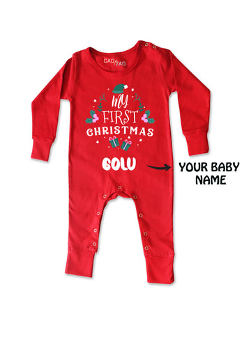 My First Christmas Customised Baby Romper