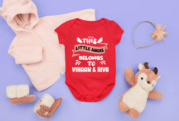 This Little Angel Belongs To Vihaan Riva Customized Baby Clothes